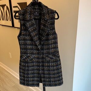 Black and Yellow Checkered Vest